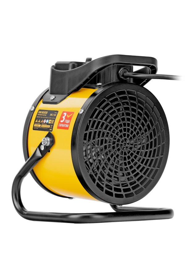 Тепловая пушка, керамический нагреватель (тепловентилятор) DHC 2-100, 230 В, 0.025/1/2 кВт Denzel