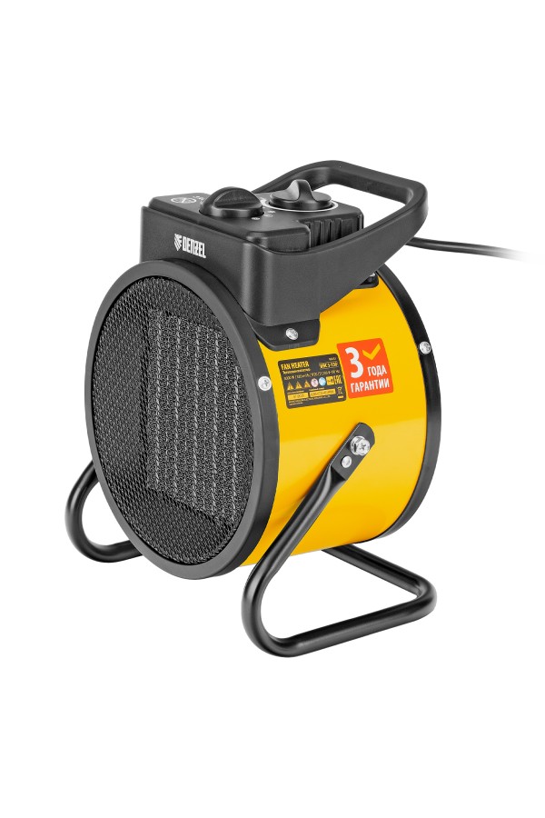 Тепловая пушка, керамический нагреватель (тепловентилятор) DHC 3-150, 230 В, 0.025/1.5/3 кВт Denzel