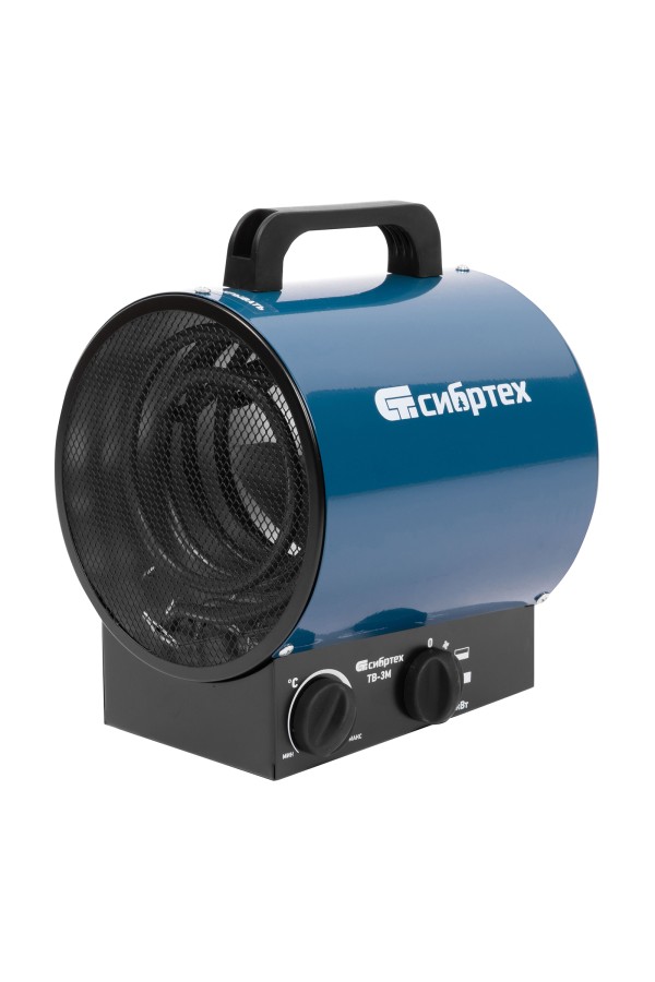 Тепловая пушка ТВ-3М (тепловентилятор) 230 В, 3 режима: вентилятор/1500 Вт /3000 Вт Сибртех