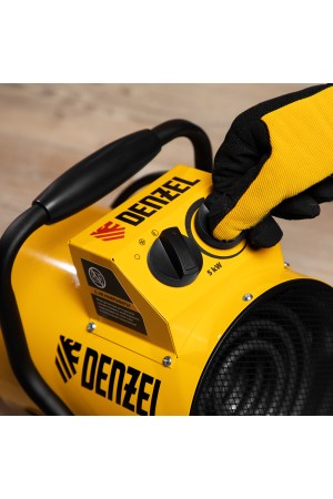 Тепловая пушка SFH-5000, 230 В, 260 м3/ч, вентилятор 3 режима, 3000/4500 Вт Denzel