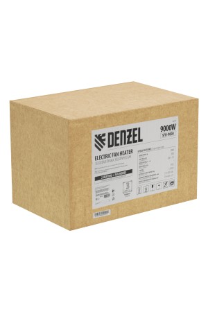 Тепловая пушка SFH-9000, 400 В, 850 м3/ч, вентилятор 3 режима, 6000/9000 Вт Denzel
