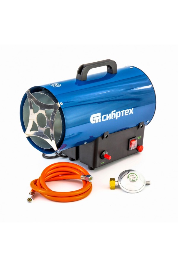 Газовая тепловая пушка СТГ-10, 10 кВт, 300 м3/ч, пропан-бутан Сибртех