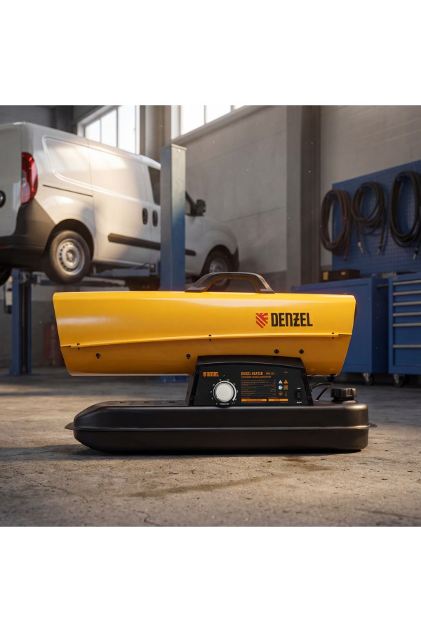 Дизельная тепловая пушка DHG-25i, 25 кВт, 600 м3/ч, прямой нагрев, термостат Denzel