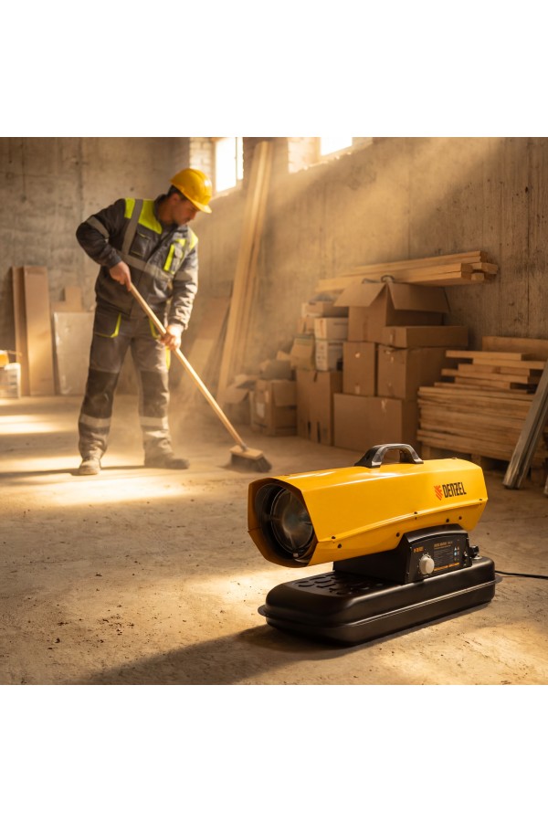 Дизельная тепловая пушка DHG-25i, 25 кВт, 600 м3/ч, прямой нагрев, термостат Denzel