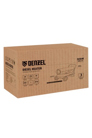 Дизельная тепловая пушка DHG-30, 30 кВт, 750 м3/ч, прямой нагрев Denzel
