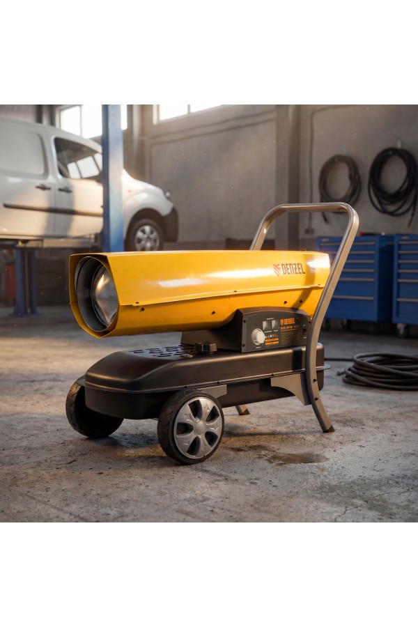 Дизельная тепловая пушка DHG-45i, 45 кВт, 1000 м3/ч, прямой нагрев, электронный термостат Denzel