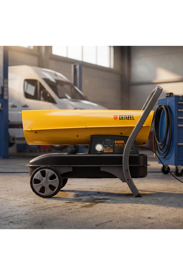 Дизельная тепловая пушка DHG-45i, 45 кВт, 1000 м3/ч, прямой нагрев, электронный термостат Denzel