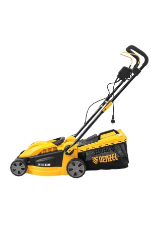Газонокосилка электрическая GM-1600, 1600 Вт, ширина 36 см, 3 уровя, травосборник 35 л. Denzel