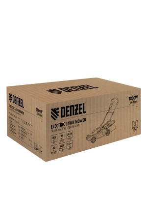 Газонокосилка электрическая GM-1800, 1800 Вт, шир. 38 см, 6 уров., травосб. 40 л.// Denzel