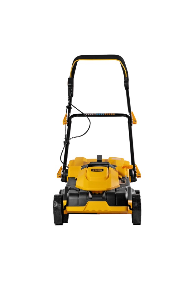 Газонокосилка электрическая GM-2000, 2000 Вт, ширина 43 см, 6 уровней, травосборник 45 л. Denzel
