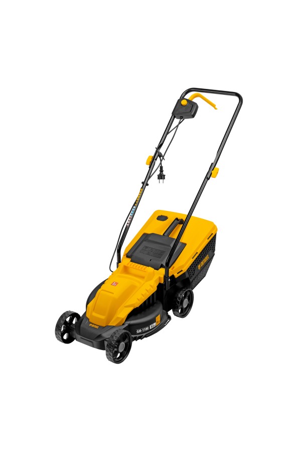 Газонокосилка электрическая GM-1100, 1100 Вт, шир. 32 см, 3 уров., травосб. 30 л Denzel