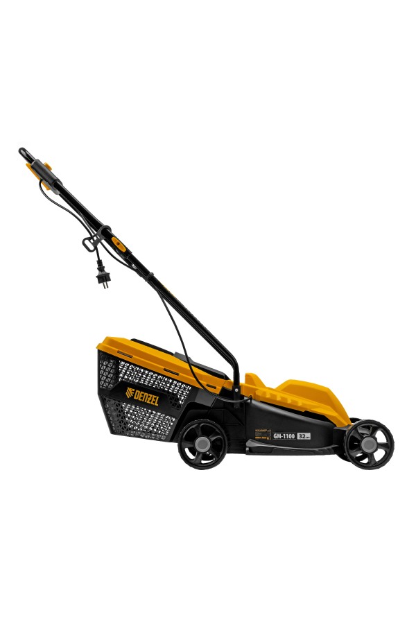 Газонокосилка электрическая GM-1100, 1100 Вт, шир. 32 см, 3 уров., травосб. 30 л Denzel
