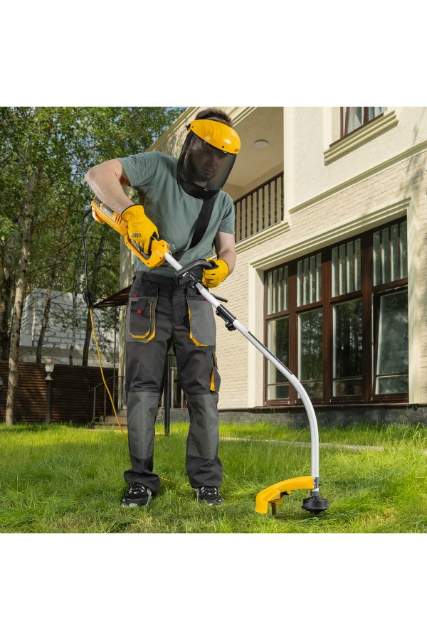 Триммер электрический TE-1100, 1100 Вт, 380 мм, катушка, разборная штанга Denzel