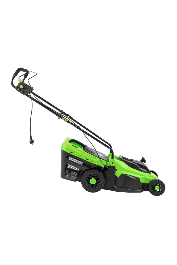 Газонокосилка электрическая L1500, 1500 Вт, ширина 33 см, 5 уровней, пластиковый травосборник 35 л Сибртех