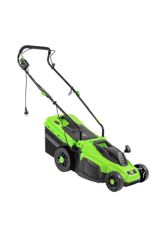 Газонокосилка электрическая L1500, 1500 Вт, ширина 33 см, 5 уровней, пластиковый травосборник 35 л Сибртех