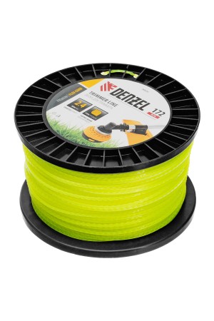 Леска для триммера зубчатый квадрат, 2,4мм х 172м, на DIN катушке FLEX CORD// Denzel