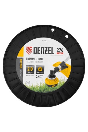 Леска для триммера двухкомпонентная круглая, 2,0мм х 276м, на DIN катушке EXTRA CORD// Denzel