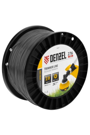 Леска для триммера двухкомпонентная круглая, 2,0мм х 276м, на DIN катушке EXTRA CORD// Denzel