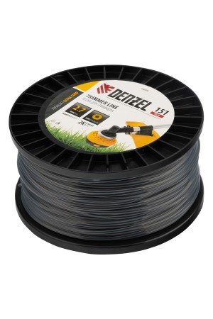 Леска для триммера двухкомпонентная круглая, 2,7мм х 151м, на DIN катушке EXTRA CORD// Denzel