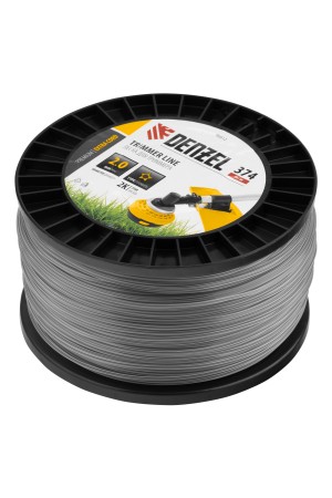Леска для триммера двухкомпонентная звезда, 2,0мм х 374м, на DIN катушке EXTRA CORD// Denzel