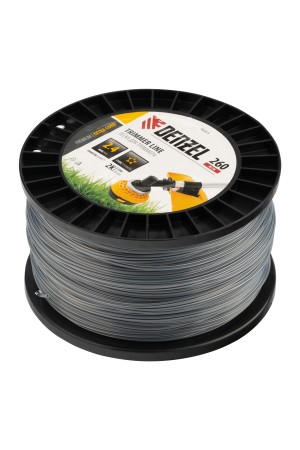 Леска для триммера двухкомпонентная звезда, 2,4мм х 260м, на DIN катушке EXTRA CORD// Denzel