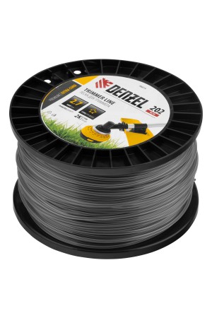 Леска для триммера двухкомпонентная звезда, 2,7мм х 202м, на DIN катушке EXTRA CORD// Denzel