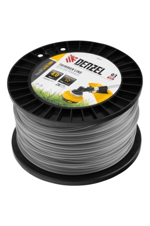 Леска для триммера двухкомпонентная звезда, 4,0мм х 93м, на DIN катушке EXTRA CORD// Denzel