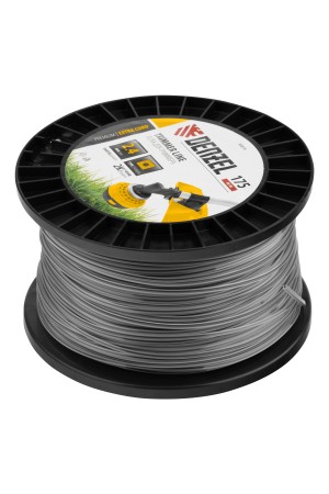 Леска для триммера двухкомпонентная квадрат, 2,4мм х 175м, на DIN катушке EXTRA CORD// Denzel