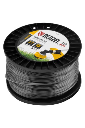 Леска для триммера двухкомпонентная квадрат, 2,7мм х 138м, на DIN катушке EXTRA CORD// Denzel