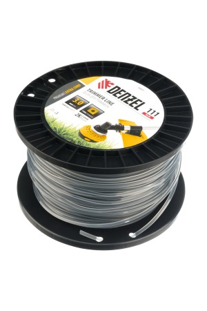 Леска для триммера двухкомпонентная квадрат, 3,0мм х 111м, на DIN катушке EXTRA CORD// Denzel