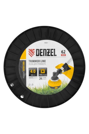 Леска для триммера двухкомпонентная квадрат, 4,0мм х 62м, на DIN катушке EXTRA CORD// Denzel