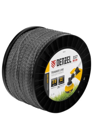 Леска для триммера двухкомпонентная витой квадрат, 2,0мм х 357м, на DIN катушке EXTRA CORD// Denzel