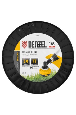 Леска для триммера двухкомпонентная витой квадрат, 3,0мм х 163м, на DIN катушке EXTRA CORD// Denzel