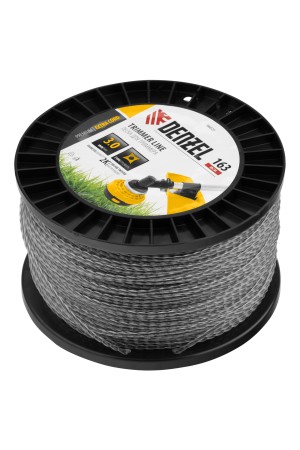 Леска для триммера двухкомпонентная витой квадрат, 3,0мм х 163м, на DIN катушке EXTRA CORD// Denzel