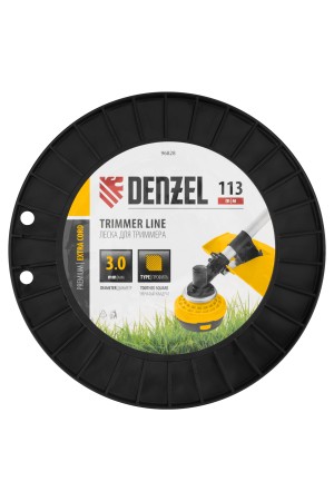 Леска для триммера двухкомпонентная зубчатый квадрат, 3,0мм х 113м, на DIN кат. EXTRA CORD// Denzel