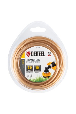 Леска для триммера армированная алюминием круглая, 2,0мм х 15м, блистер ALUFLEX// Denzel