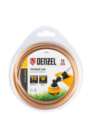 Леска для триммера армированная алюминием круглая, 3,0мм х 15м, блистер ALUFLEX// Denzel