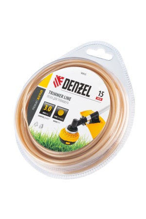 Леска для триммера армированная алюминием круглая, 3,0мм х 15м, блистер ALUFLEX// Denzel