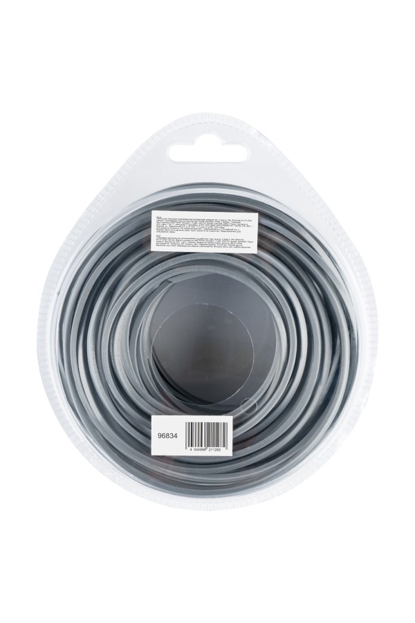 Леска для триммера армированная алюминием квадратная, 2,4мм х 15м, блистер ALUFLEX Denzel