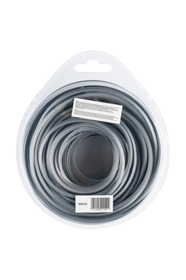 Леска для триммера армированная алюминием квадратная, 2,7мм х 15м, блистер ALUFLEX Denzel