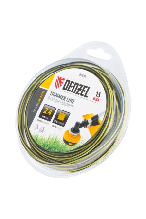 Леска для триммера двухкомпонентная квадратная, 2,4мм х 15м, блистер SkyCutter// Denzel