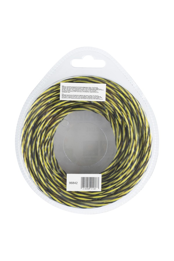 Леска для триммера двухкомпонентная витая квадратная, 3,0мм х 12м, блистер SkyCutter Denzel