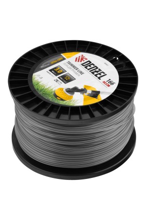 Леска для триммера двухкомпонентная звезда, 3,0мм х 166м, на DIN катушке EXTRA CORD// Denzel