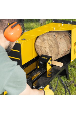 Дровокол электрический ELS7T-52, 2300 Вт, сила раскола 7т, макс. размеры полена D250 x 520 мм Denzel