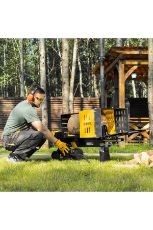 Дровокол электрический ELS7T-52, 2300 Вт, сила раскола 7т, макс. размеры полена D250 x 520 мм Denzel