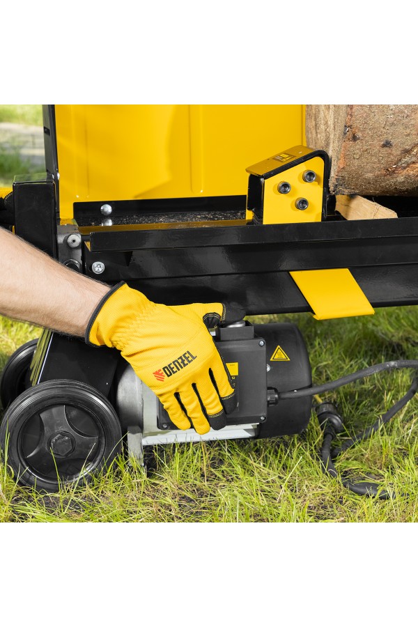 Дровокол электрический ELS7T-52, 2300 Вт, сила раскола 7т, макс. размеры полена D250 x 520 мм Denzel