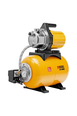 Насосная станция PS800X, 800 Вт, 3200 л/ч, ресивер 24 л, подъем 38 м, нержавейка Denzel
