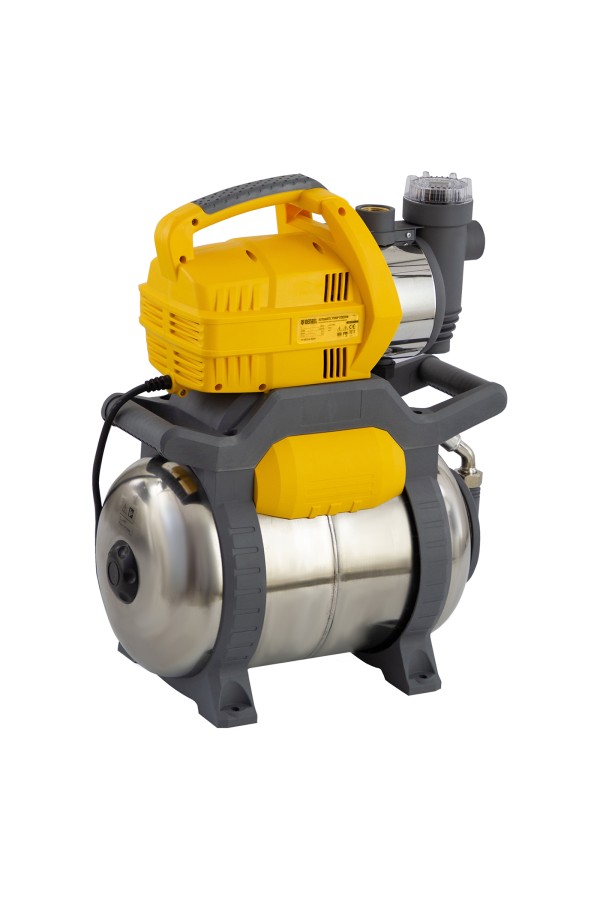 Насосная станция PSХ950X, Х-Pro, 950 Вт, 3300 л/ч, ресивер 24 л, подъем 38 м, нержавейка Denzel