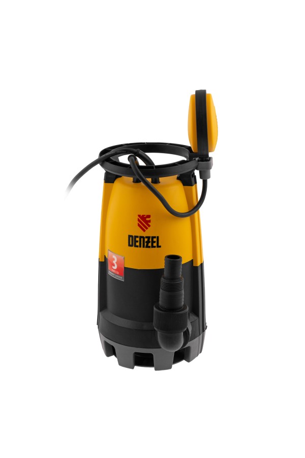 Дренажный насос для чистой и грязной воды DP-600S, 600 Вт, напор 7 м, 13000 л/ч Denzel
