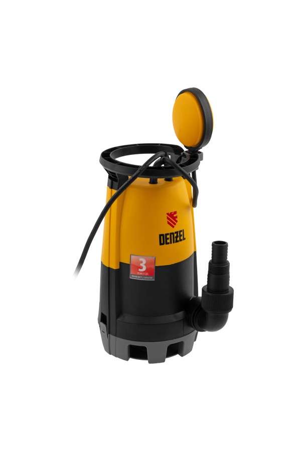 Дренажный насос для чистой и грязной воды DP-600S, 600 Вт, напор 7 м, 13000 л/ч Denzel